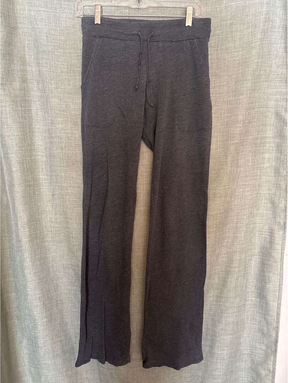Charcoal Gray Lounge Pants with Drawstring Waist